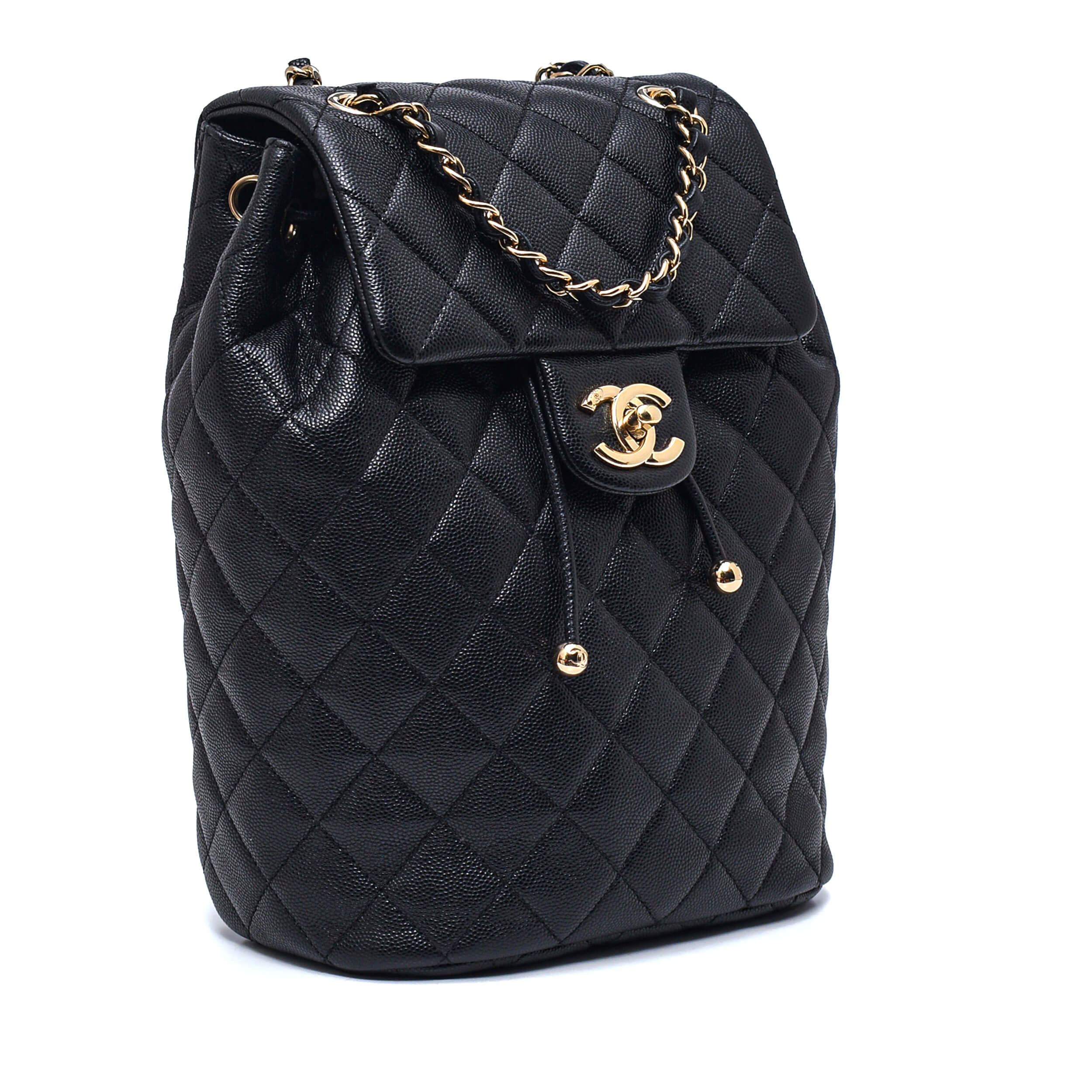 Chanel-Black Lambskin Quilted Small Urban Spirit Backpack